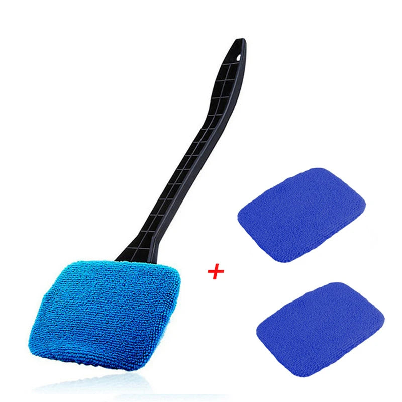 Car Window Cleaner Brush Kit Windshield Wiper Microfiber Wiper Cleaner Cleaning Brush Auto Cleaning Wash Tool with Long Handle